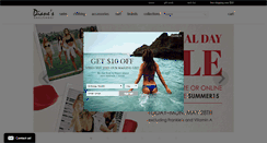 Desktop Screenshot of dianesbeachwear.com